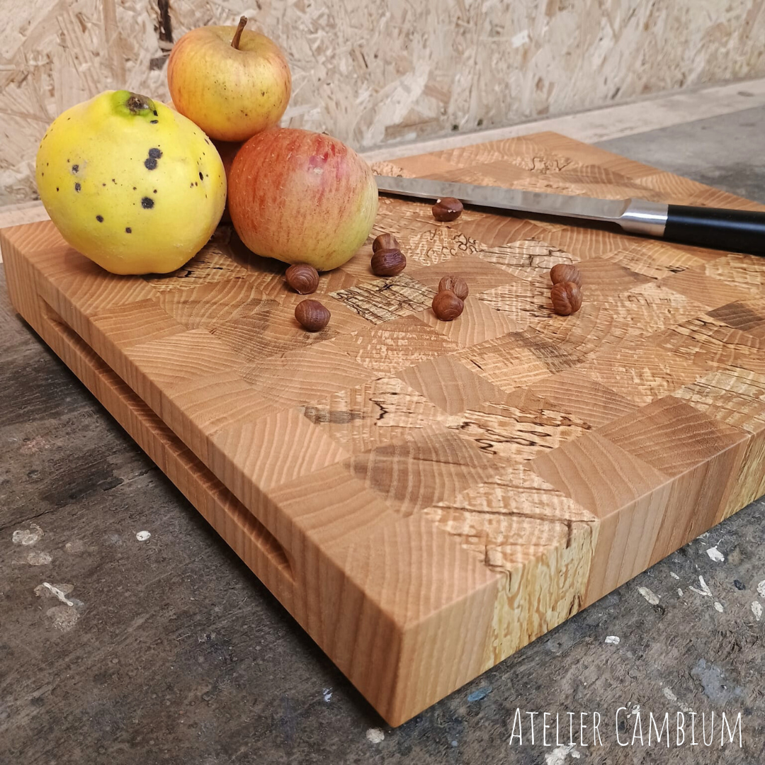 Billot en bois massif - frêne échauffé