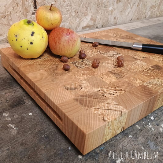 Billot en bois massif - frêne échauffé