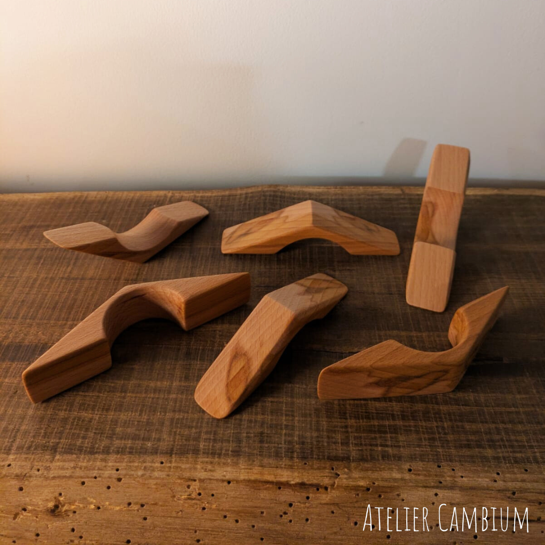 Bague de lecture en bois massif - hêtre échauffé