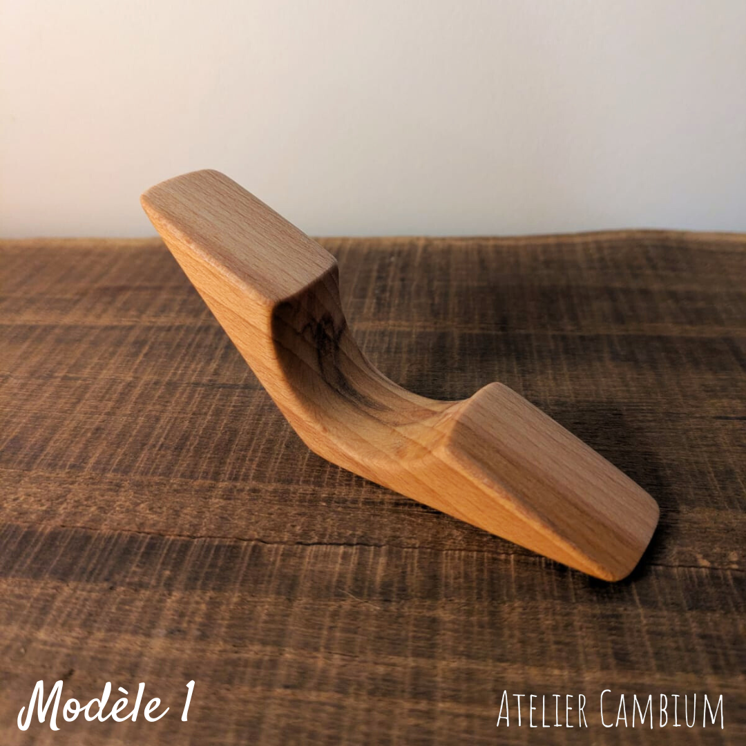 Bague de lecture en bois massif - hêtre échauffé