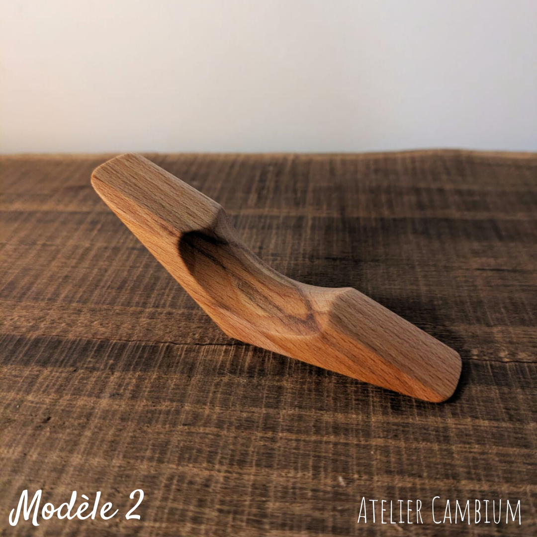 Bague de lecture en bois massif - hêtre échauffé