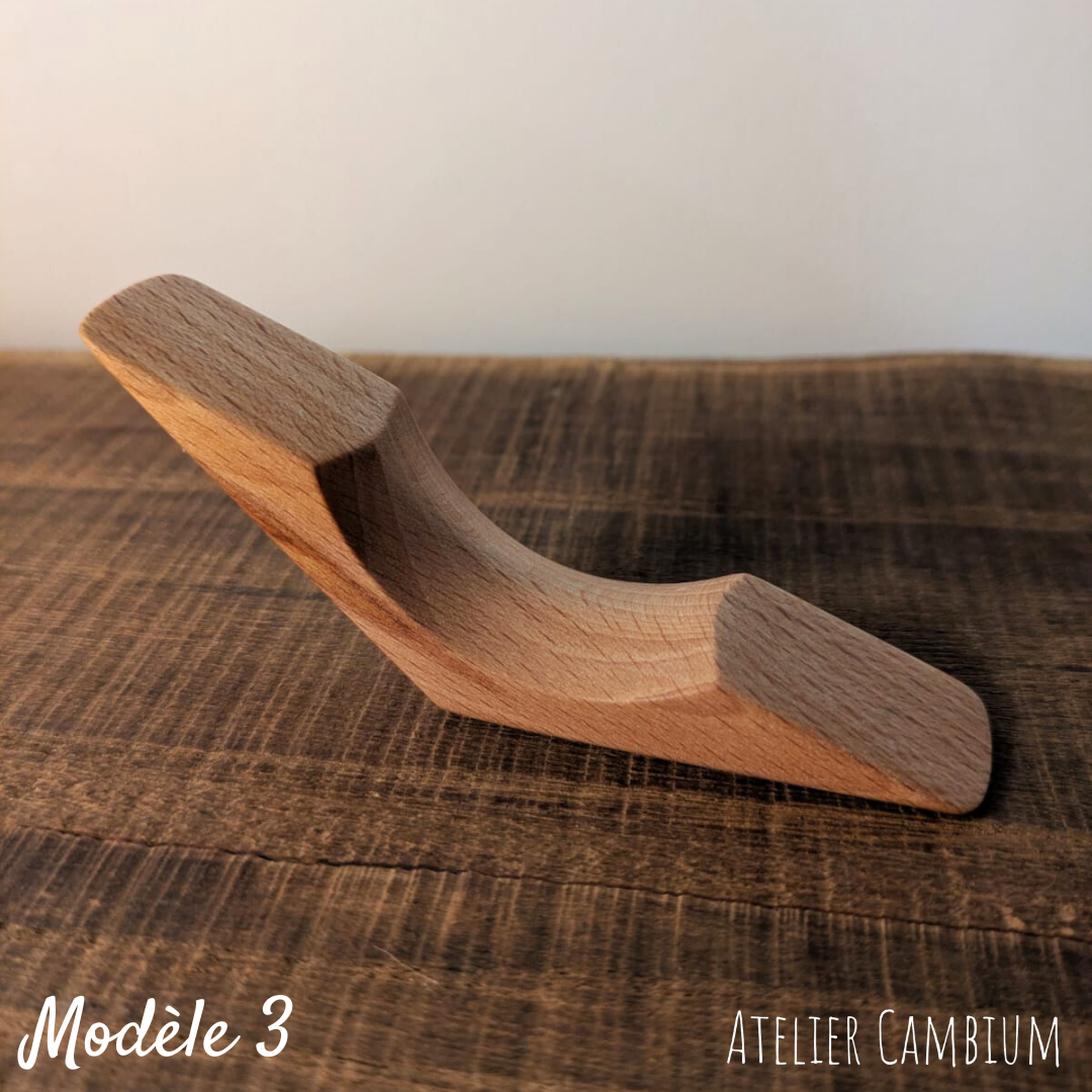 Bague de lecture en bois massif - hêtre échauffé