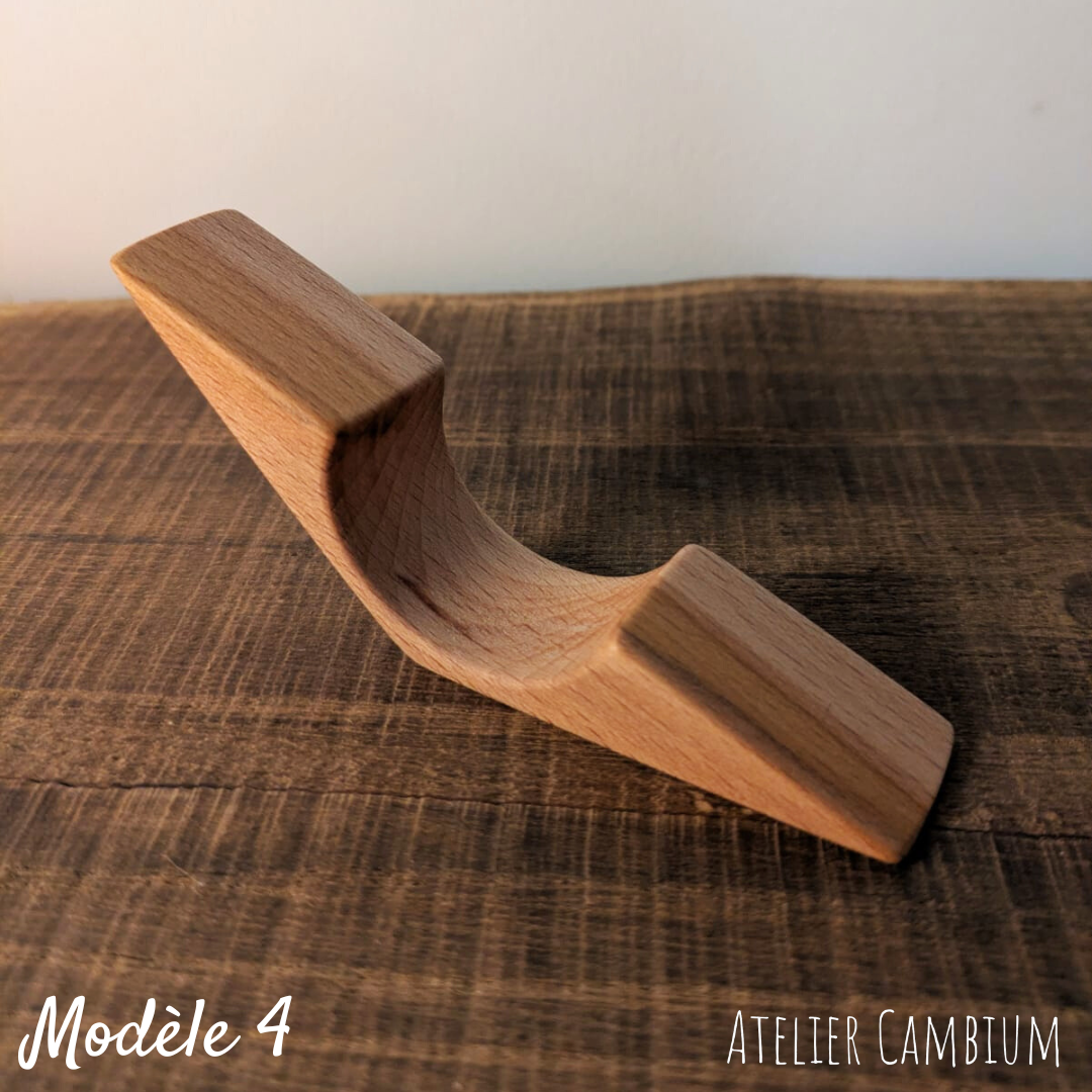 Bague de lecture en bois massif - hêtre échauffé